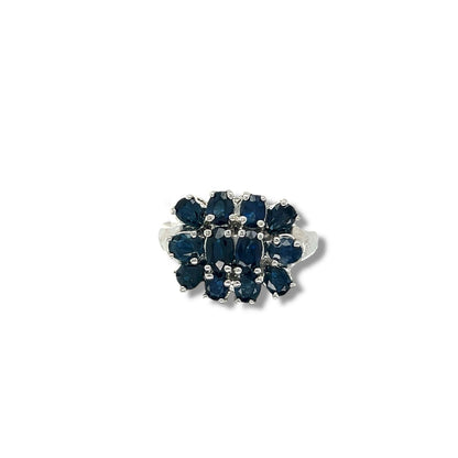 Sapphire-Cut White Gold Ring