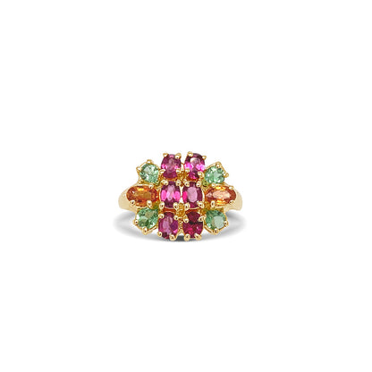 Exotic Gemstones Oval-Cut Gold Ring