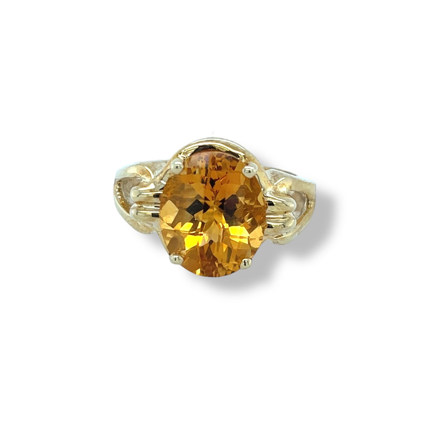 Oval-Cut Yellow Gold Ring