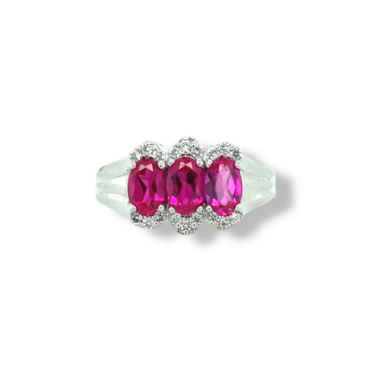 Rupali Oval-Cut White Gold Ring