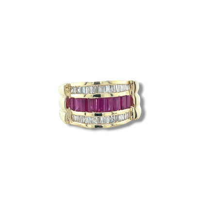 Ruby and Diamond Gold Ring
