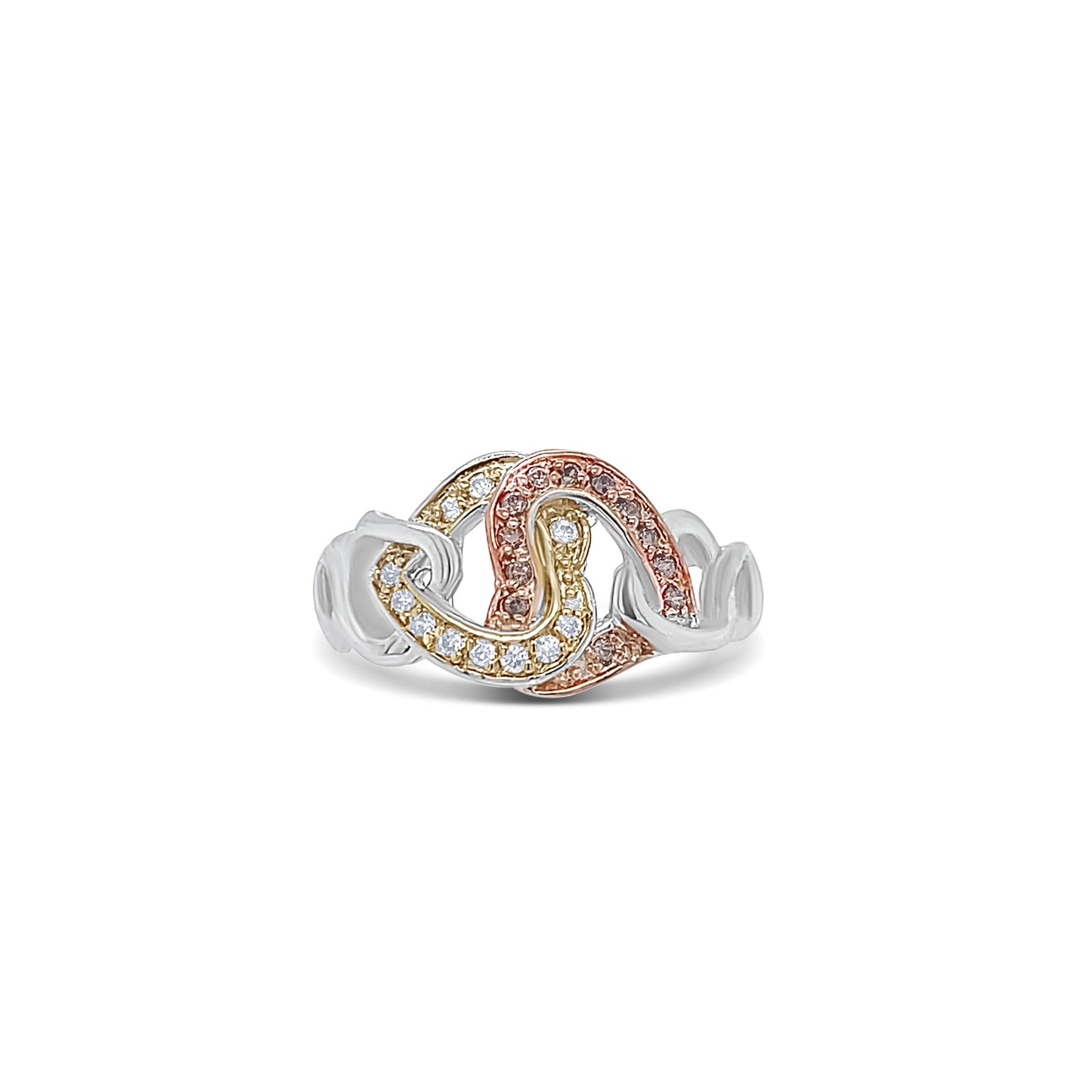 Interlocking-Loop White Gold Ring
