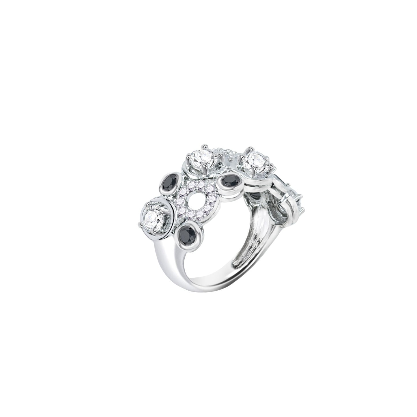 Multi-Stone White Gold Ring