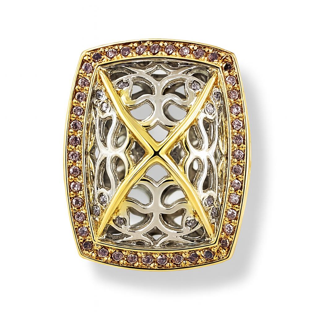 Two-Tone Gold Rectangular-Style