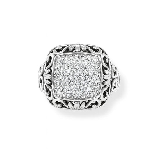 Vintage-Style Round-Cut Gemstones Gold Ring