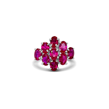 Ruby Oval-Cut Birthstone Gold Ring