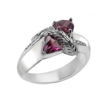 Tourmaline Trillion-Cut Birthstone Gold Ring