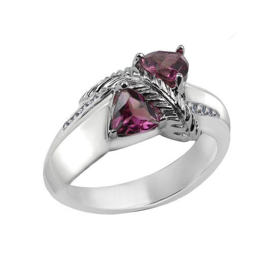 Tourmaline Trillion-Cut Birthstone Gold Ring