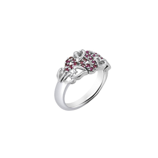 Ruby Round-Cut Birthstone Gold Ring