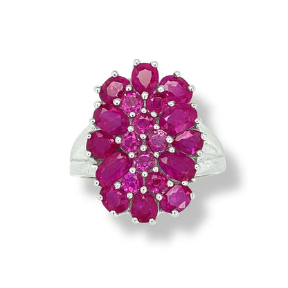 Rubies Multi-Layered Birthstone Gold Ring