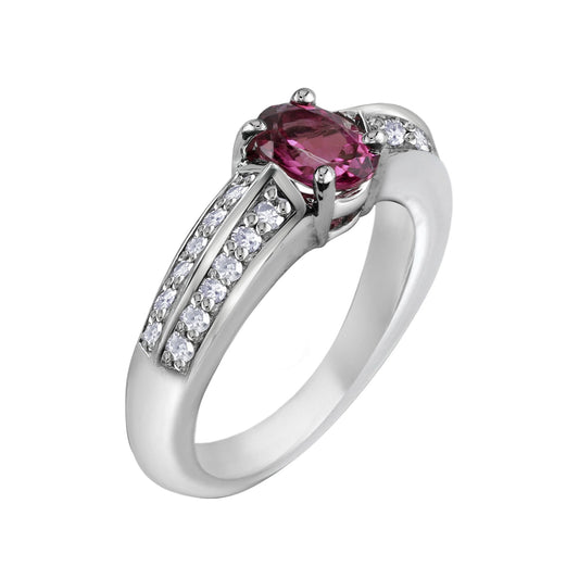 Tourmaline Oval-Cut Birthstone Gold Ring