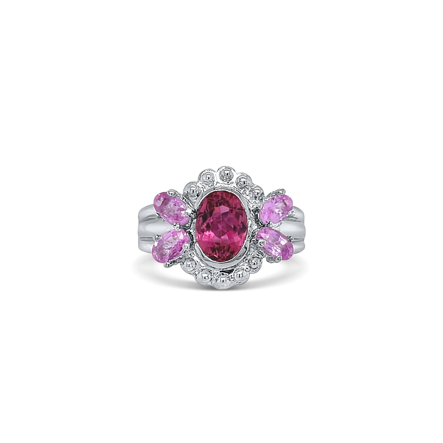 Blossom Tourmaline Birthstone Gold Ring