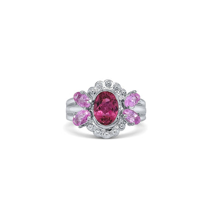 Blossom Tourmaline Birthstone Gold Ring