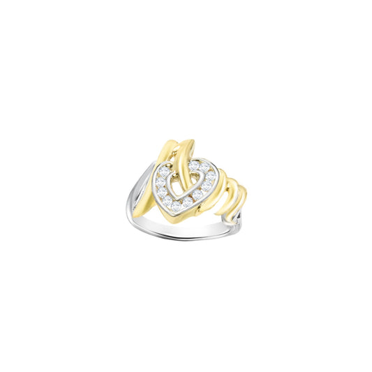Heart of Harmony Two Tone Gold Ring