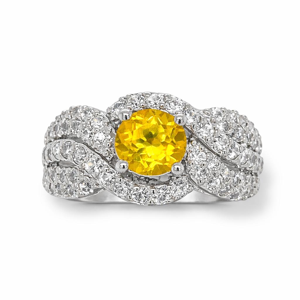 Golden Embrace White Gold Ring