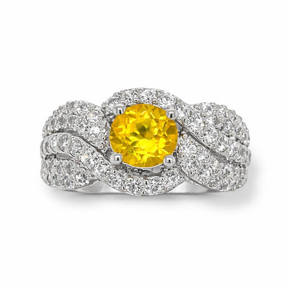 Golden Embrace White Gold Ring