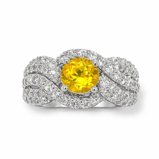 Golden Embrace White Gold Ring
