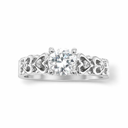 Heart Promise Engagement Gold Ring