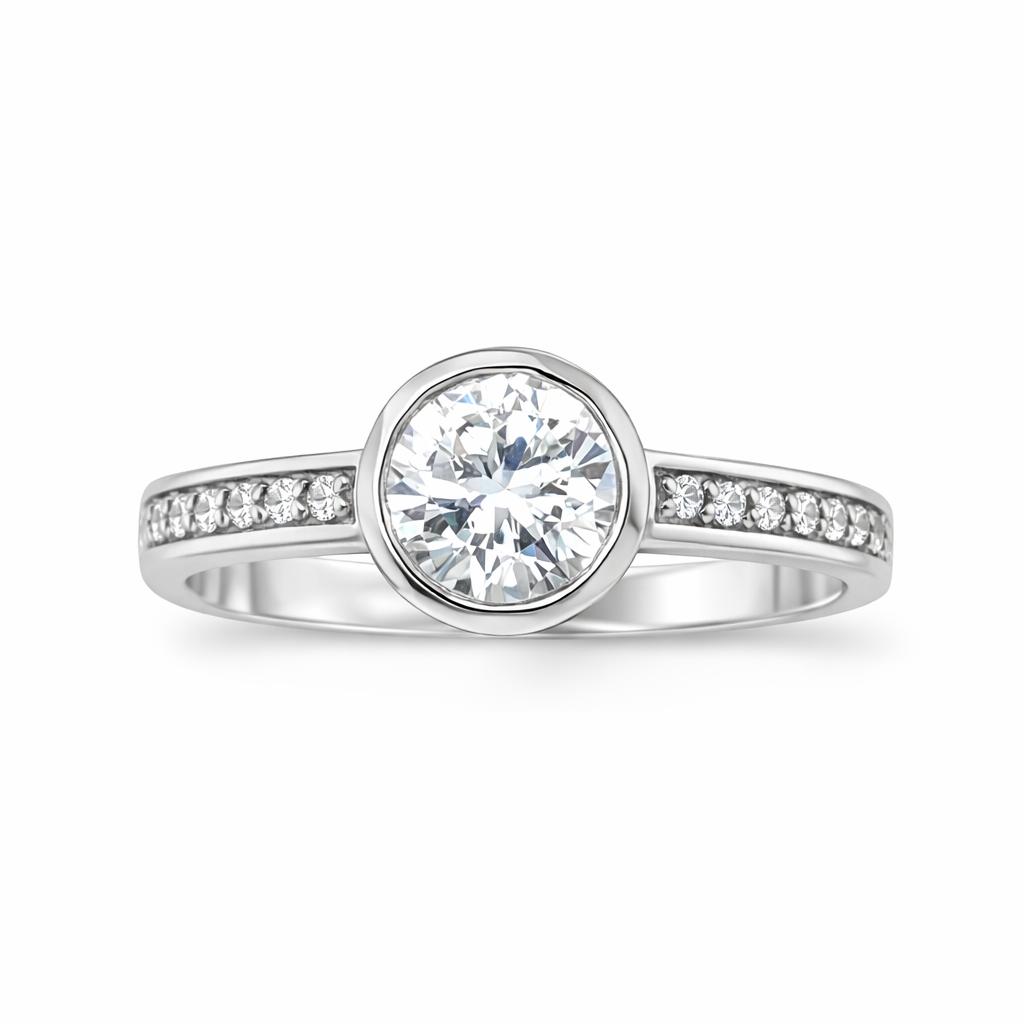 Eternal Halo Engagement Gold Ring