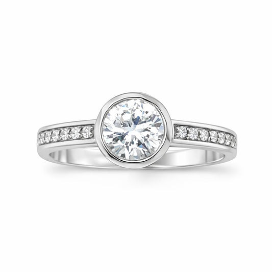 Eternal Halo Engagement Gold Ring