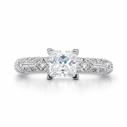 Diamond Dynasty Engagement White Gold Ring
