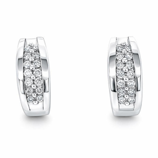 Nova Cluster White Gold Earrings