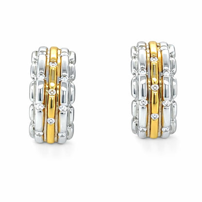 Eternal Two-Tone Gold Earrings