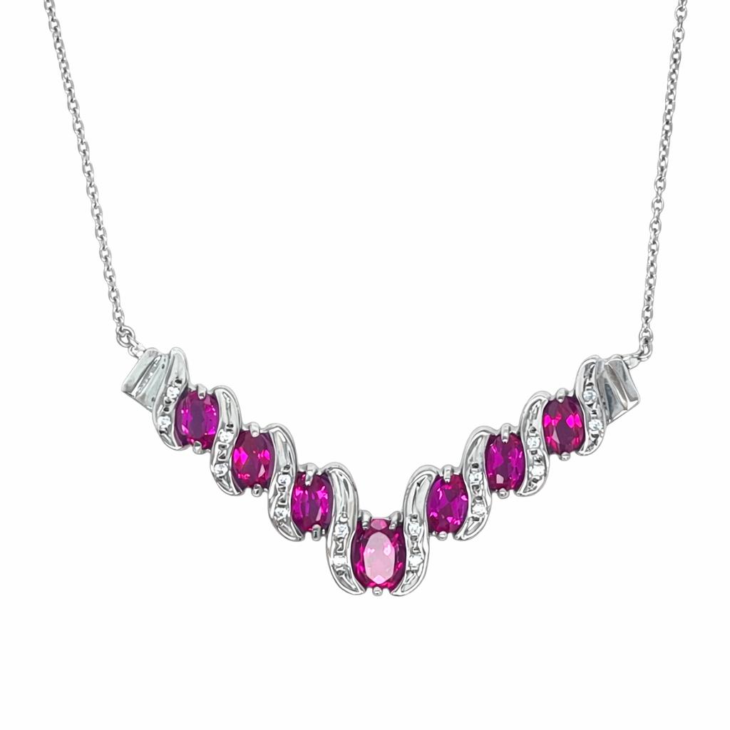 Velvet Rose White Gold Necklace