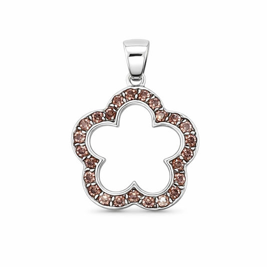 Champagne Blossom White Gold Pendant