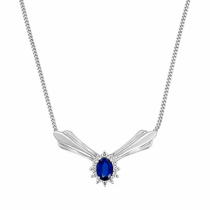 Sapphire Aura White Gold Necklace