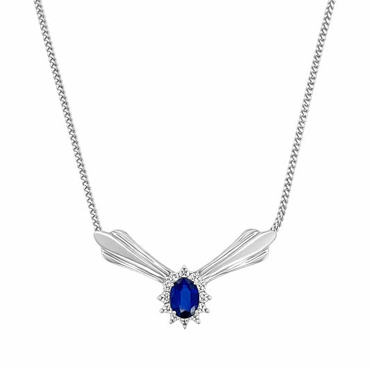 Sapphire Aura White Gold Necklace