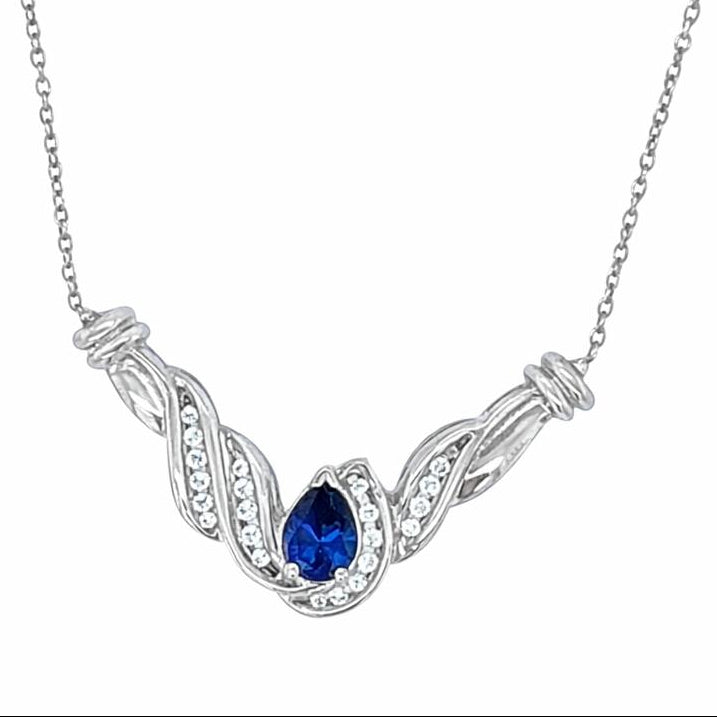 Blue Serenity White Gold Necklace