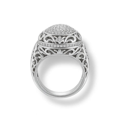 Vintage-Style Round-Cut Gemstones Gold Ring