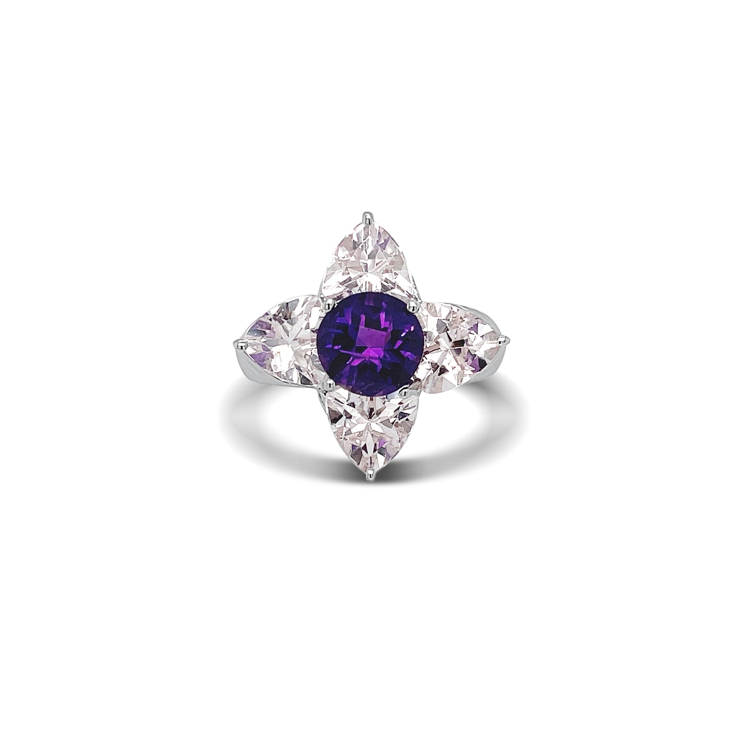 Floral Birthstone Gold Ring