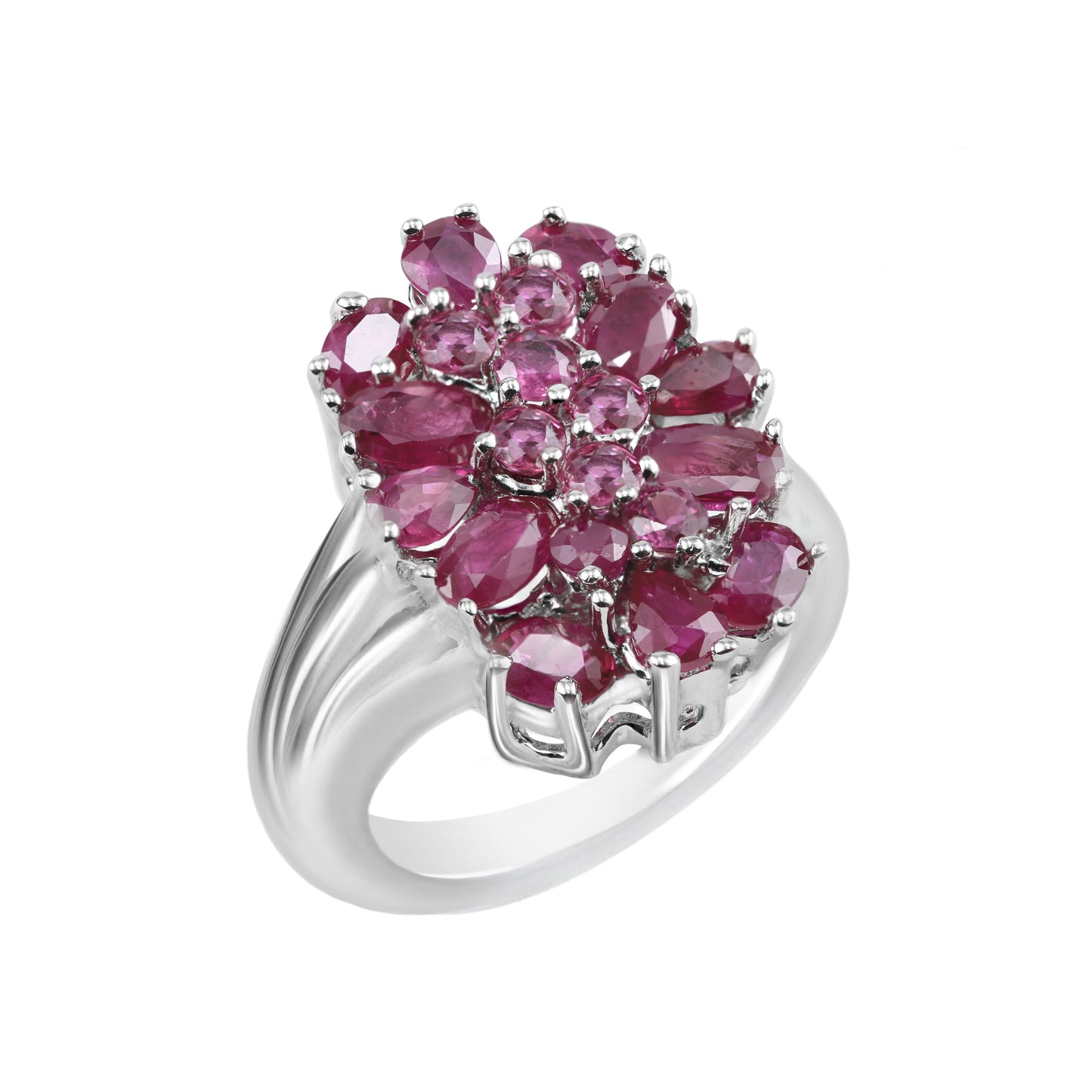 Rubies Multi-Layered Birthstone Gold Ring