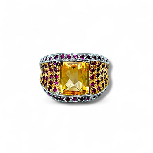 Citrine Oval Cut Birthstone Gold Ring