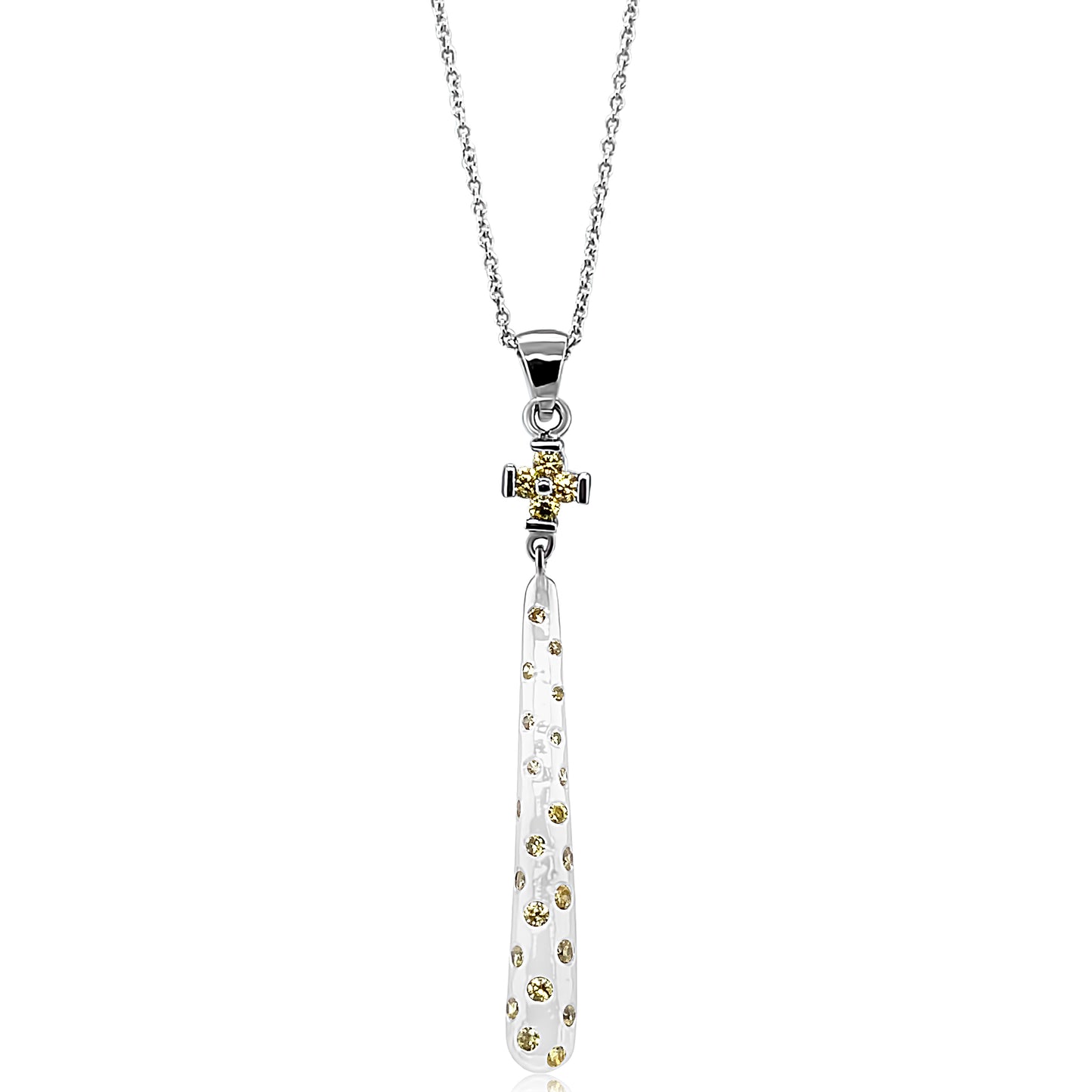 Long Drop Gold Pendant