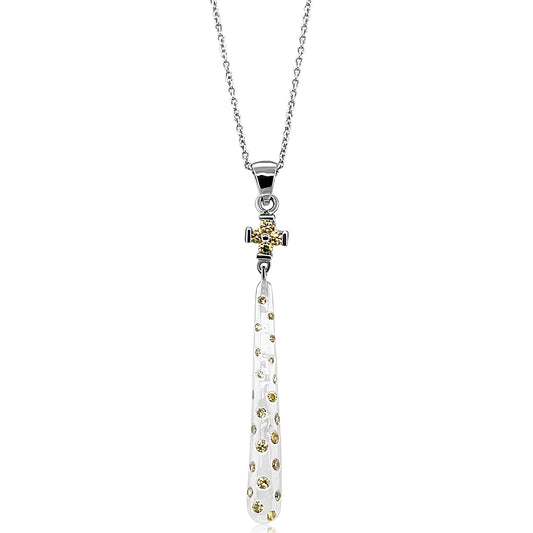 Long Drop Gold Pendant