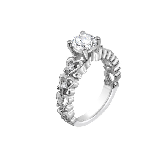 Heart Promise Engagement Gold Ring