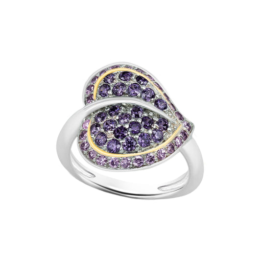 Heart Multicolor Gold Ring