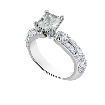 Diamond Dynasty Engagement White Gold Ring