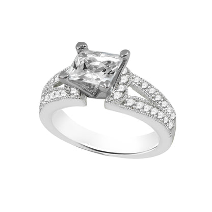 Everlasting Grace Silver Engagement Ring