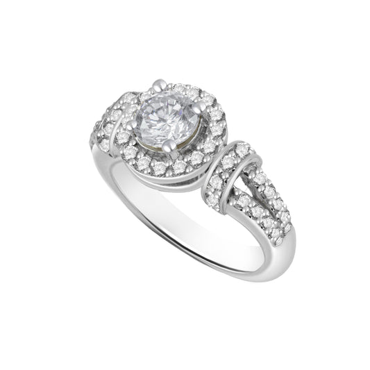 Halo Engagement Gold Ring