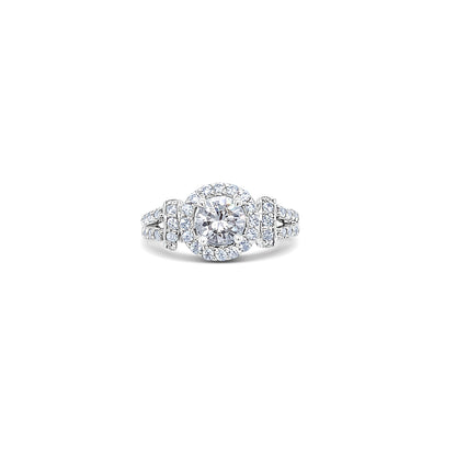 Halo Engagement Gold Ring