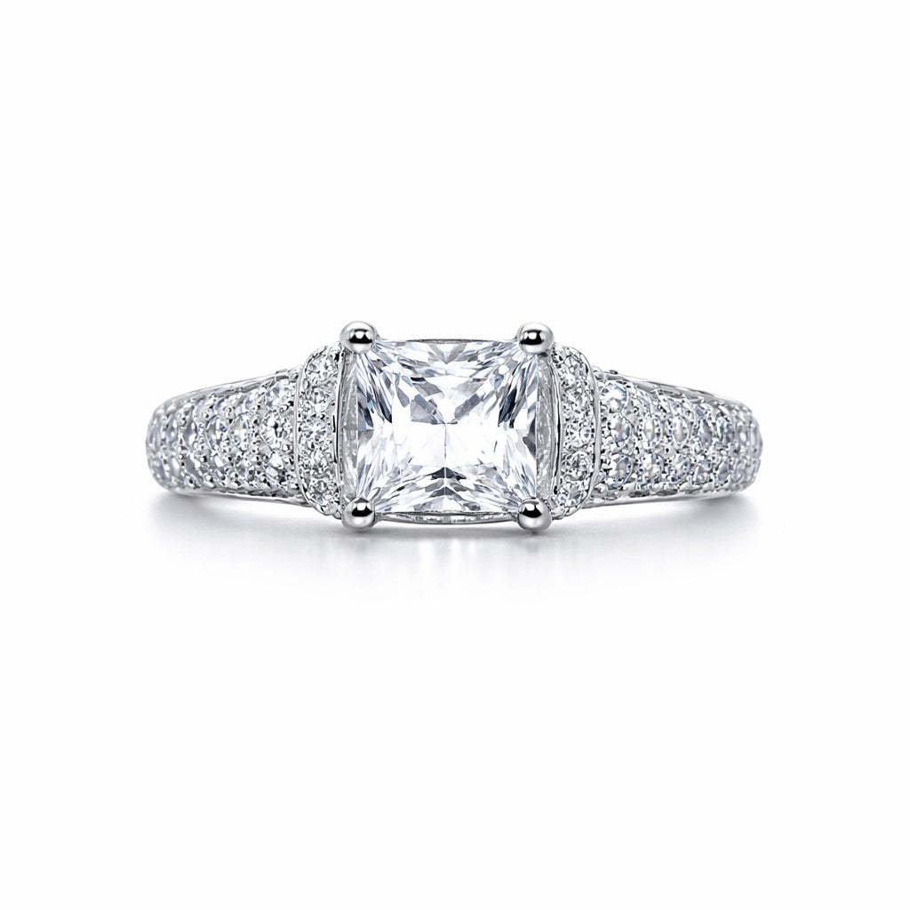Pave Setting Engagement Ring