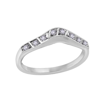 Black Round-Cut White Gold Ring