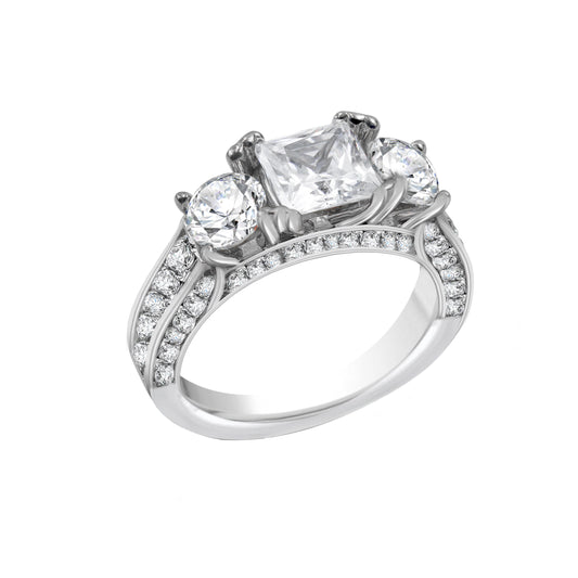 Trinity Spark White Gold Ring