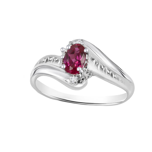 Pink Tourmaline Oval-Cut Birthstone Gold Ring