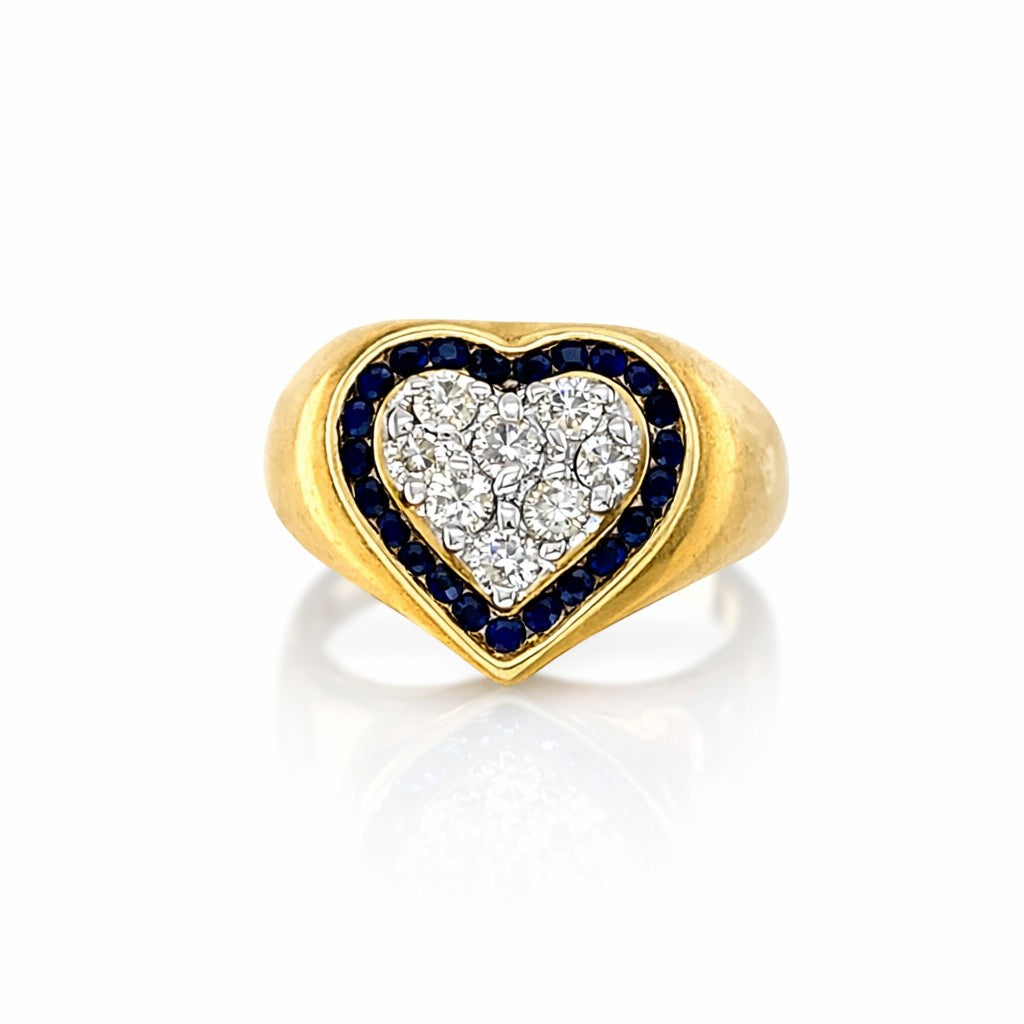 Heart Shaped Gold Ring