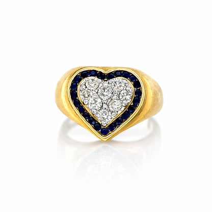 Heart Shaped Gold Ring